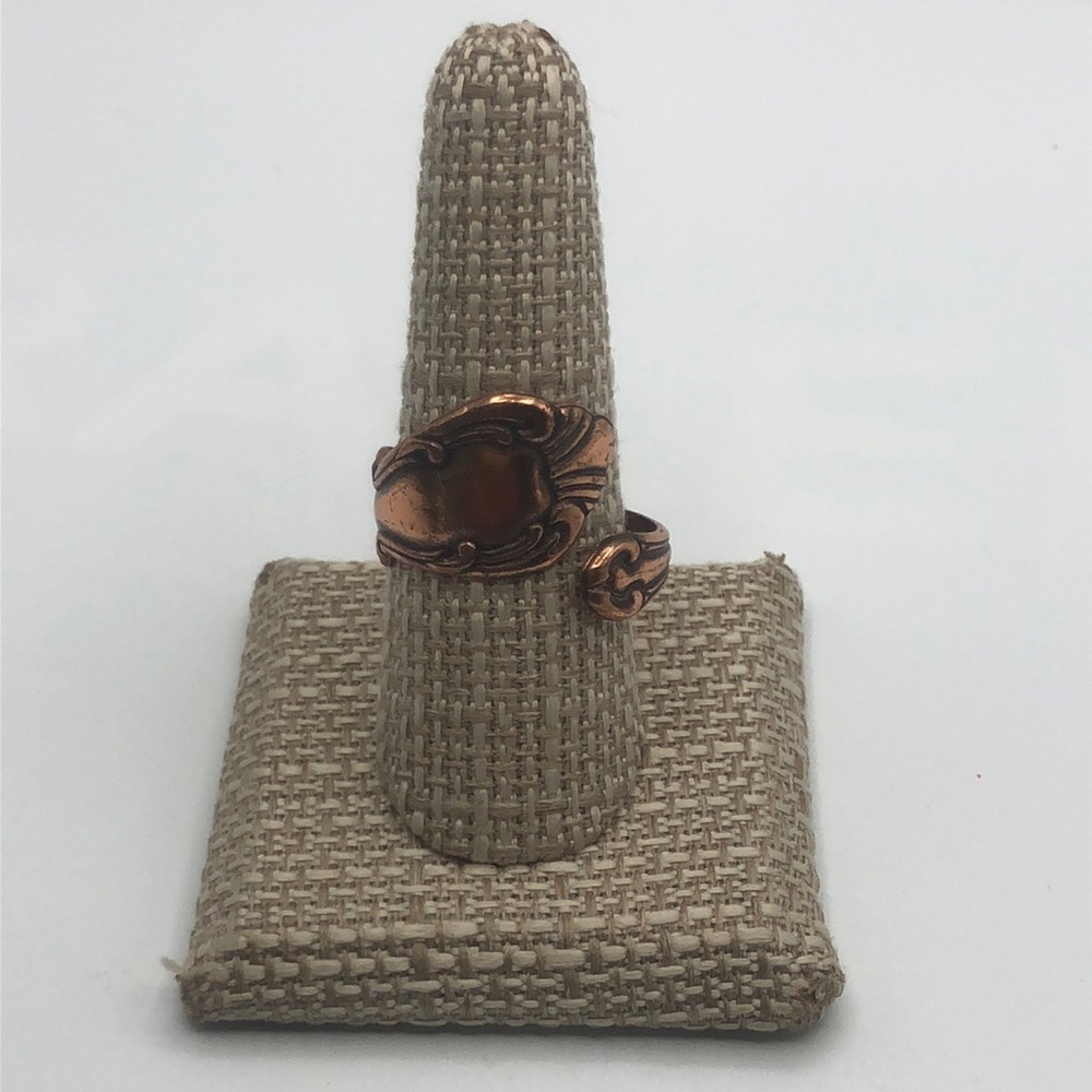VTG Copper Spoon Ring Adjustable Elegant